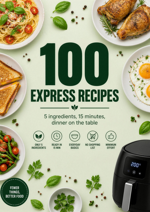 Air Fryer Express: 100 recipes with 5 ingredients (digital PDF)